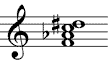 Mollsubdominant-Quintsextakkord mit hochalterierter Sexte