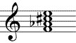 großer Mollsubdominant-Septakkord mit hochalterierter Quinte