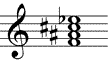 kleiner Subdominantseptakkord mit hochalterierter Terz und hochalterierter Quinte