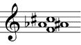 Subdominante mit disalterierter Terz und hochalterierter Quinte