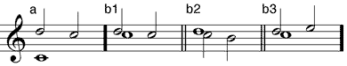 (a) Non-Vorhalt – (b) Sekund-Vorhalte